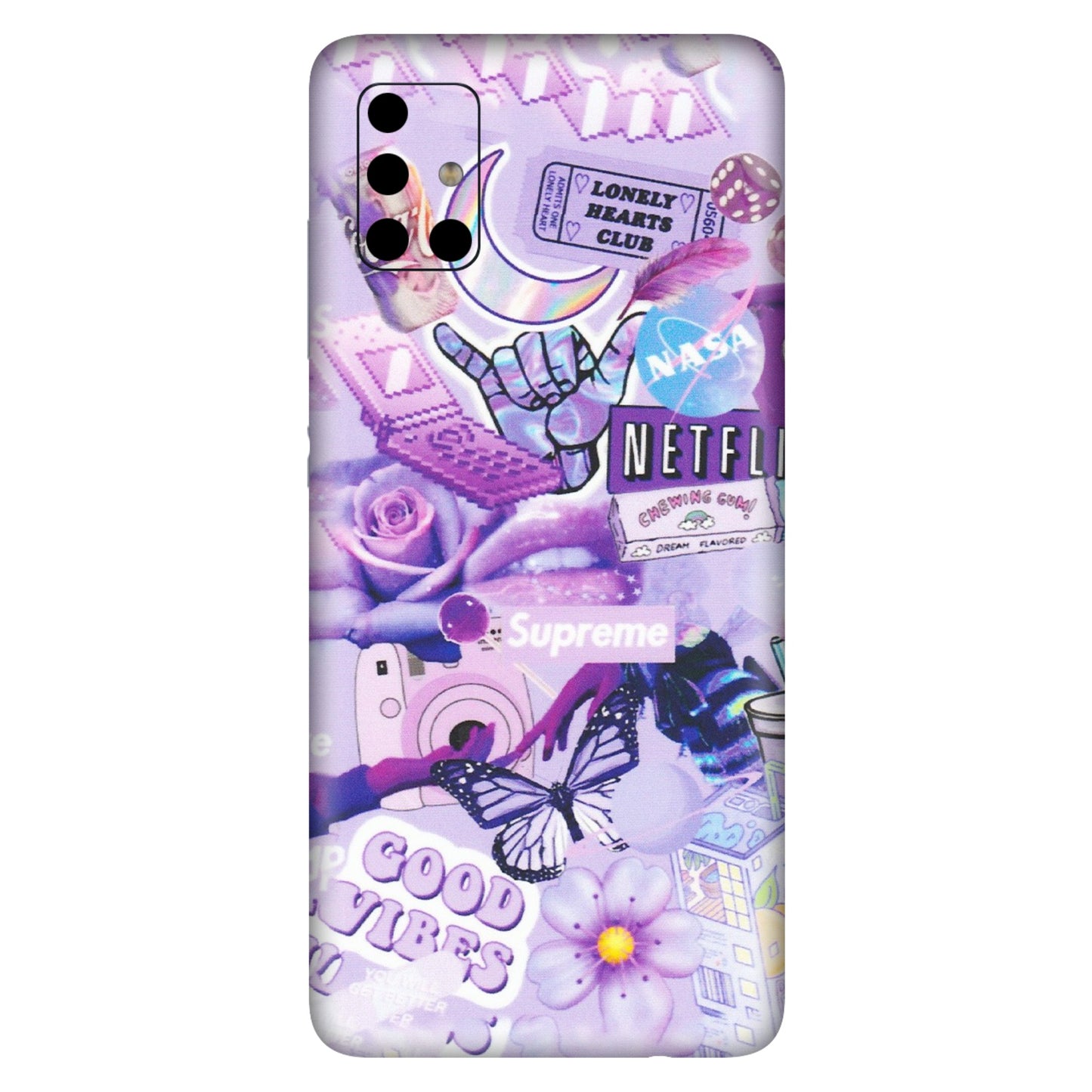 Samsung A/S Series Phone Skins (All Models) - Supreme Purple Magic - Matte Finish (M-88) Samsung Galaxy A51