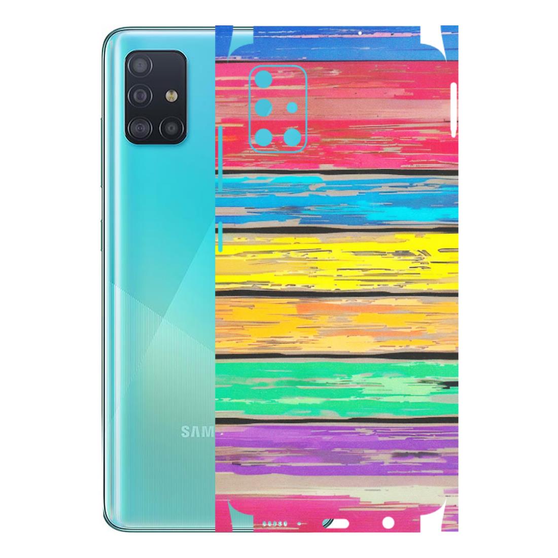 Samsung A/S Series Phone Skins (All Models) - Multi Colour Wooden Wall - Matte Finish (M-96) Samsung Galaxy A51