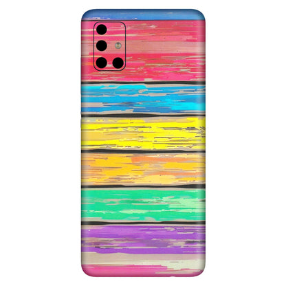 Samsung A/S Series Phone Skins (All Models) - Multi Colour Wooden Wall - Matte Finish (M-96) Samsung Galaxy A51