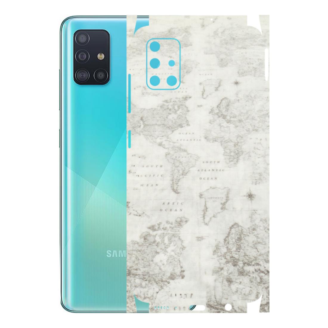Samsung A/S Series Phone Skins (All Models) - World Travel Map - Transparent Finish (T-04) Samsung Galaxy A51