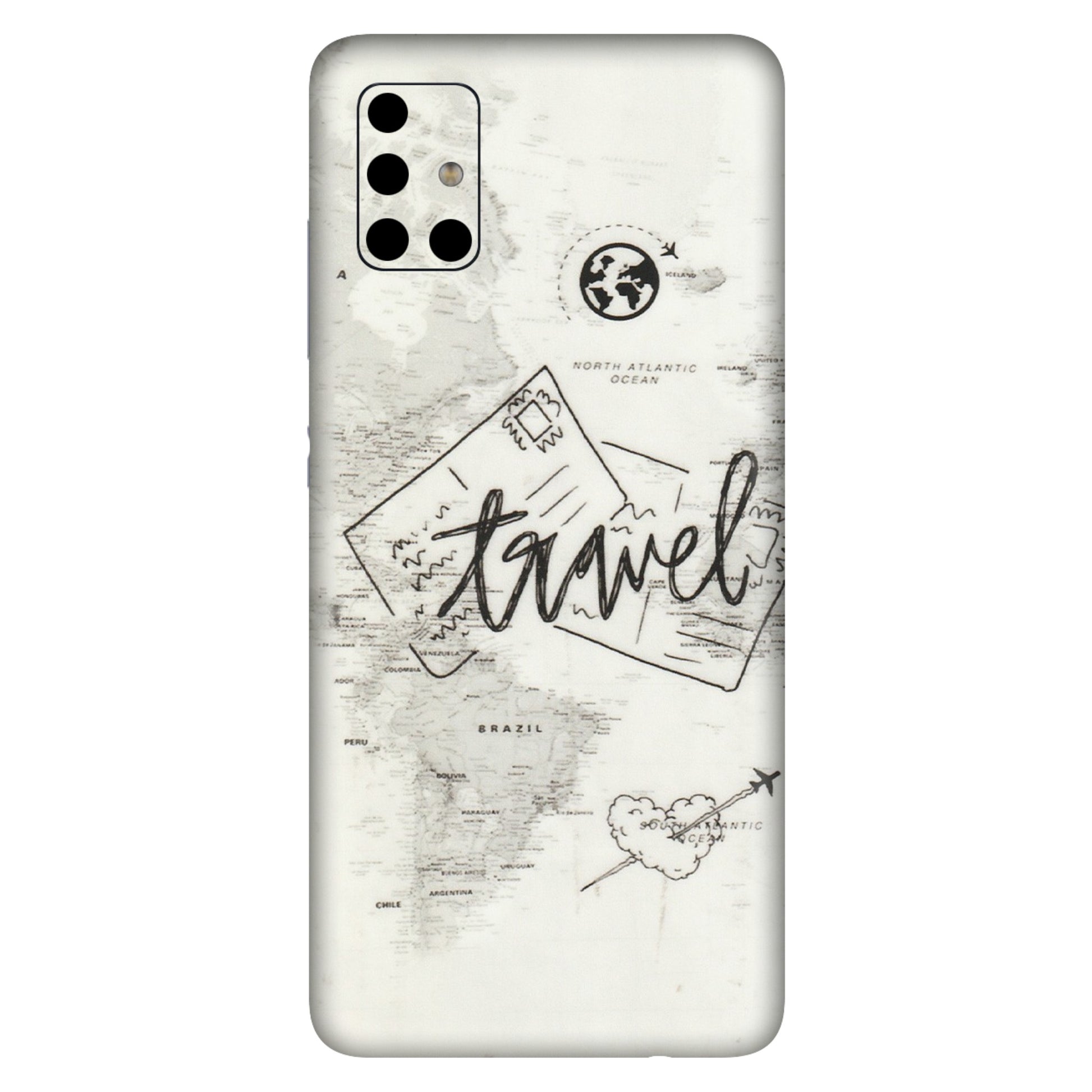 Samsung A/S Series Phone Skins (All Models) - Travel Ticket - Transparent Finish (T-06) Samsung Galaxy A51