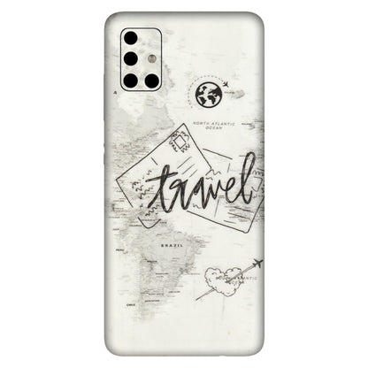 Samsung A/S Series Phone Skins (All Models) - Travel Ticket - Transparent Finish (T-06) Samsung Galaxy A51