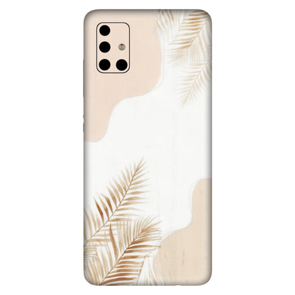 Samsung A/S Series Phone Skins (All Models) - Gold Petals Abstract - Transparent Finish (T-08) Samsung Galaxy A51