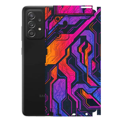 Samsung A/S Series Phone Skins (All Models) - Tech Circuits Futuristic - 3D Embossed Finish (L-07) Samsung Galaxy A52s (5G)