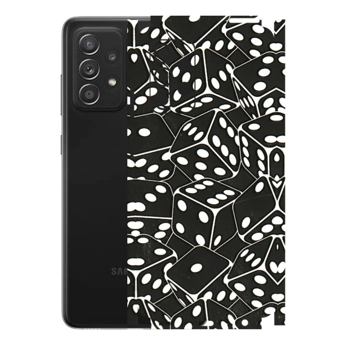 Samsung A/S Series Phone Skins (All Models) - Big Black Dices - 3D Embossed Finish (L-106) Samsung Galaxy A52s (5G)