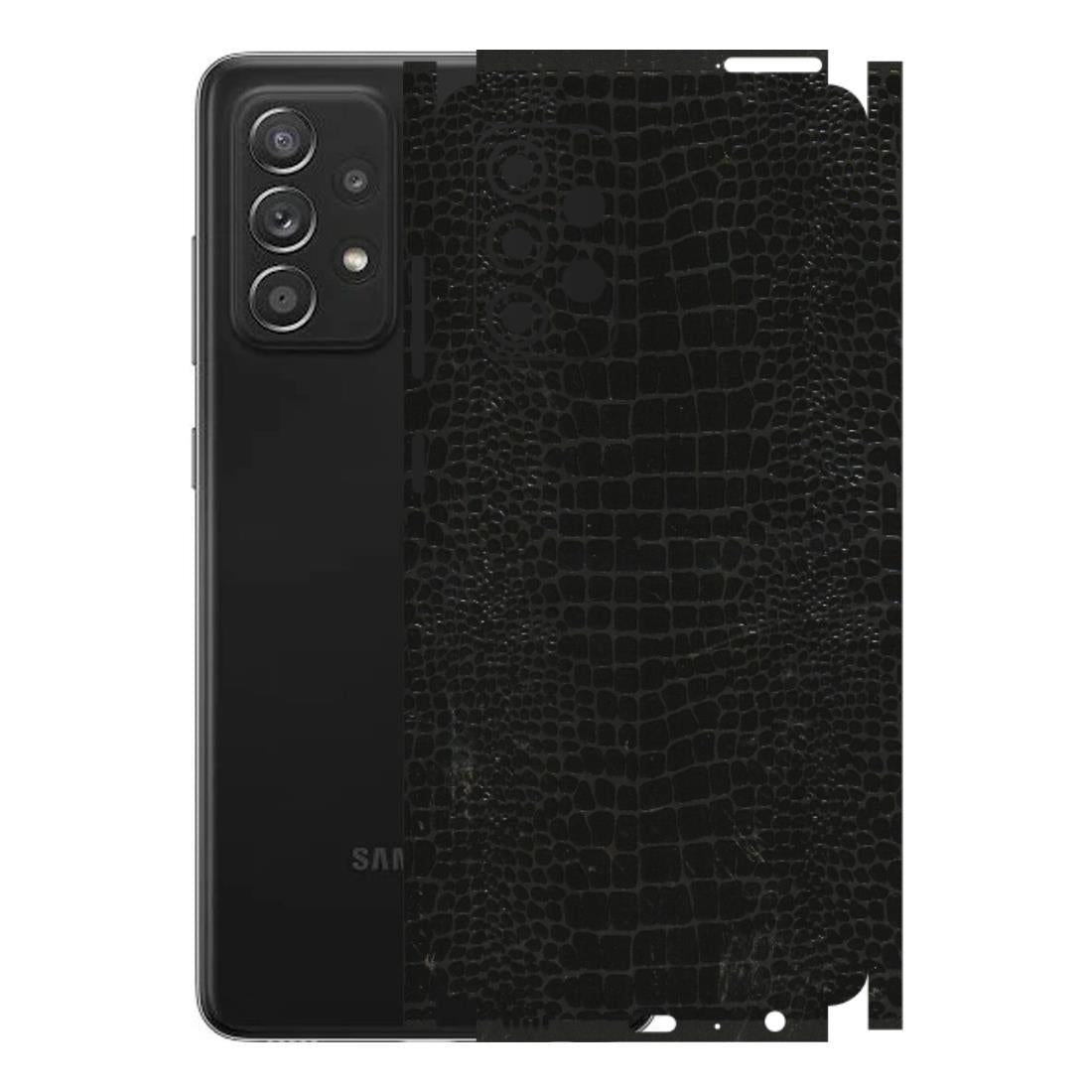 Samsung A/S Series Phone Skins (All Models) - Snake Leather Black - 3D Embossed Finish (L-107) Samsung Galaxy A52s (5G)