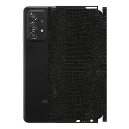 Samsung A/S Series Phone Skins (All Models) - Snake Leather Black - 3D Embossed Finish (L-107) Samsung Galaxy A52s (5G)