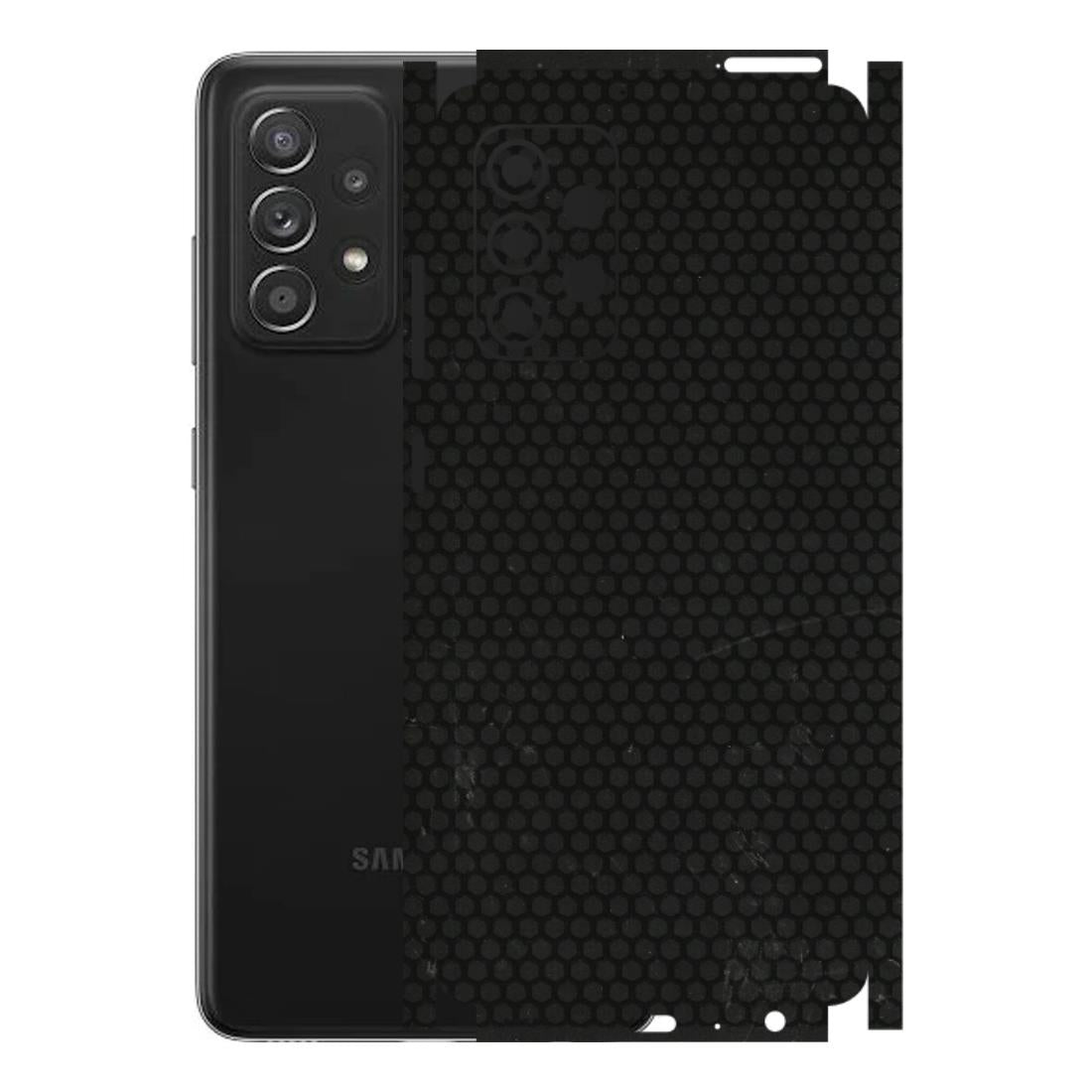 Samsung A/S Series Phone Skins (All Models) - Black honeycomb - 3D Embossed Finish (L-114) Samsung Galaxy A52s (5G)