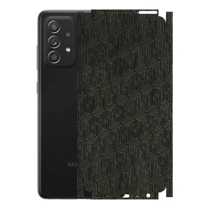 Samsung A/S Series Phone Skins (All Models) - Black Abstract Pattern - 3D Embossed Finish (L-117) Samsung Galaxy A52s (5G)