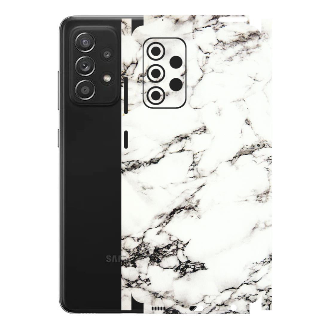 Samsung A/S Series Phone Skins (All Models) - Black and White Marble Texture - 3D Embossed Finish (L-124) Samsung Galaxy A52s (5G)