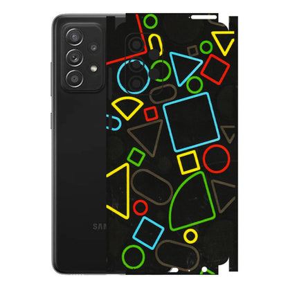 Samsung A/S Series Phone Skins (All Models) - Black Shapes - 3D Embossed Finish (L-131) Samsung Galaxy A52s (5G)