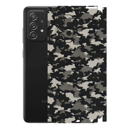 Samsung A/S Series Phone Skins (All Models) - Black/Grey Camoflaunge - 3D Embossed Finish (L-142) Samsung Galaxy A52s (5G)