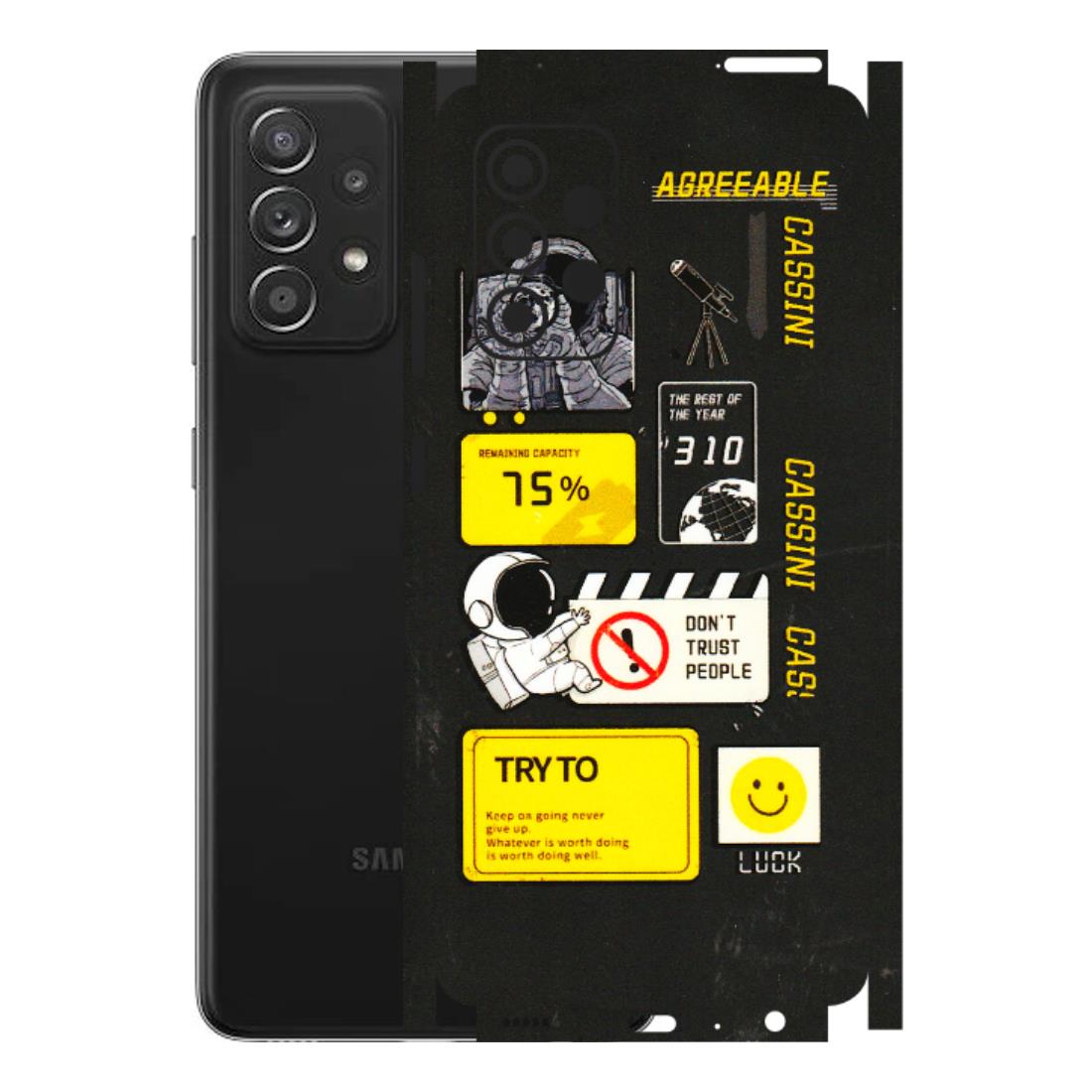 Samsung A/S Series Phone Skins (All Models) - Black Cassini - 3D Embossed Finish (L-161) Samsung Galaxy A52s (5G)