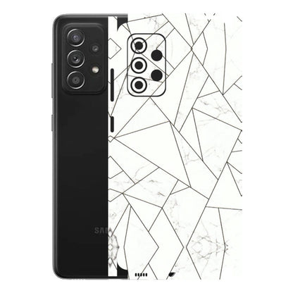 Samsung A/S Series Phone Skins (All Models) - Luxury White Marble Effect - 3D Embossed Finish (L-168) Samsung Galaxy A52s (5G)