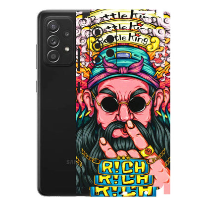 Samsung A/S Series Phone Skins (All Models) - Battle King Dude Face - 3D Embossed Finish (L-178) Samsung Galaxy A52s (5G)