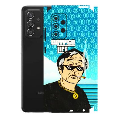 Samsung A/S Series Phone Skins (All Models) - Crypto Thug Life - 3D Embossed Finish (L-179) Samsung Galaxy A52s (5G)