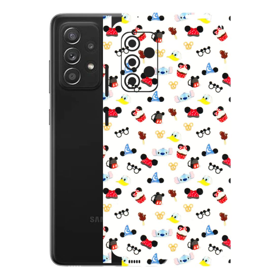 Samsung A/S Series Phone Skins (All Models) - Minnie Mouse & Donald Doodles s - 3D Embossed Finish (L-194) Samsung Galaxy A52s (5G)