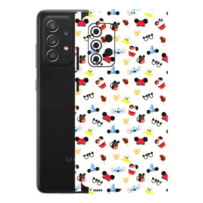 Samsung A/S Series Phone Skins (All Models) - Minnie Mouse & Donald Doodles s - 3D Embossed Finish (L-194) Samsung Galaxy A52s (5G)