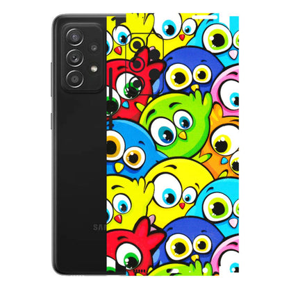 Samsung A/S Series Phone Skins (All Models) - Cute Fluffy Birds - 3D Embossed Finish (L-213) Samsung Galaxy A52s (5G)