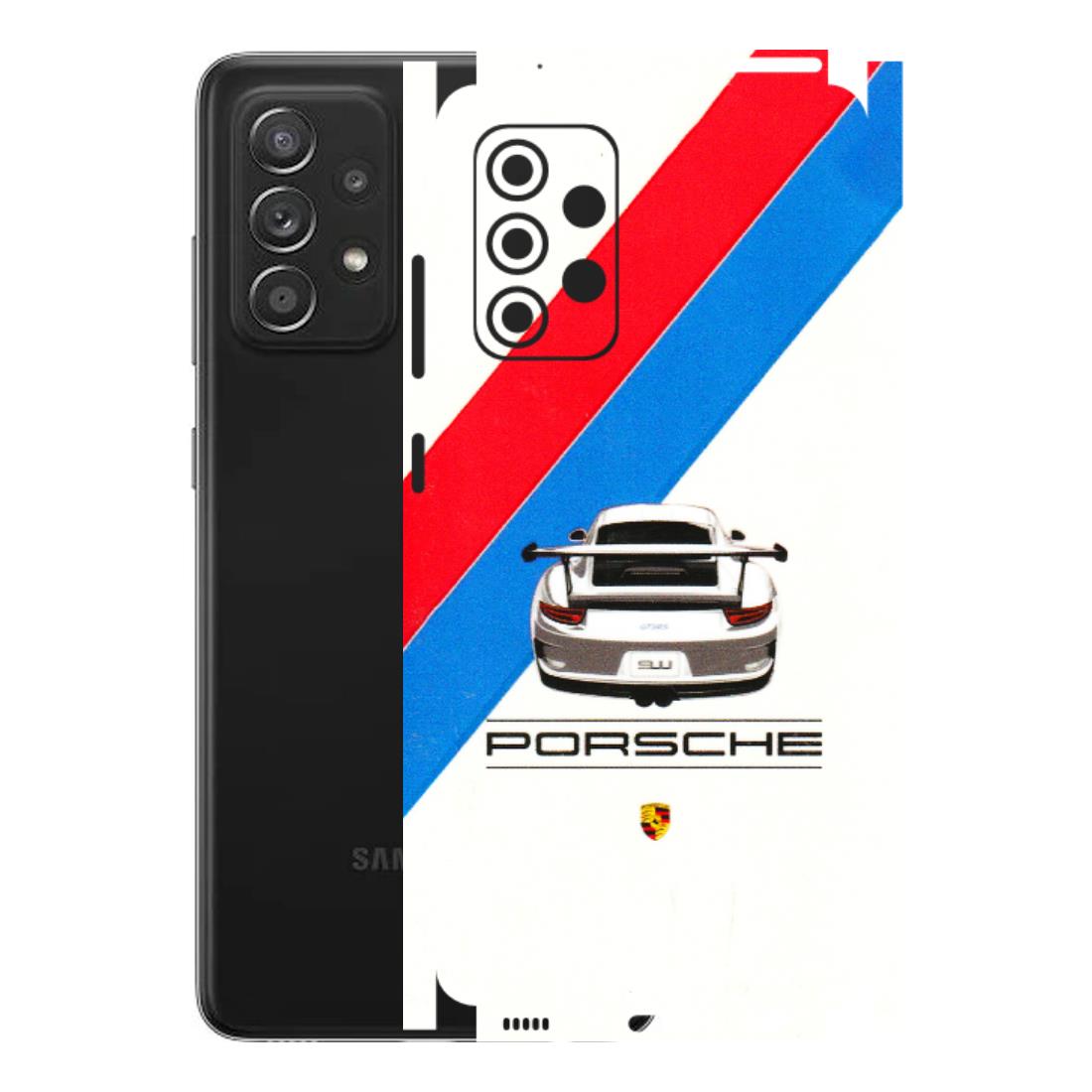 Samsung A/S Series Phone Skins (All Models) - Porche Car Sober Logo - 3D Embossed Finish (L-248) Samsung Galaxy A52s (5G)
