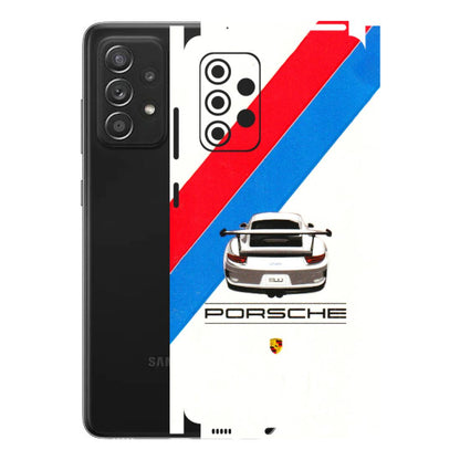 Samsung A/S Series Phone Skins (All Models) - Porche Car Sober Logo - 3D Embossed Finish (L-248) Samsung Galaxy A52s (5G)