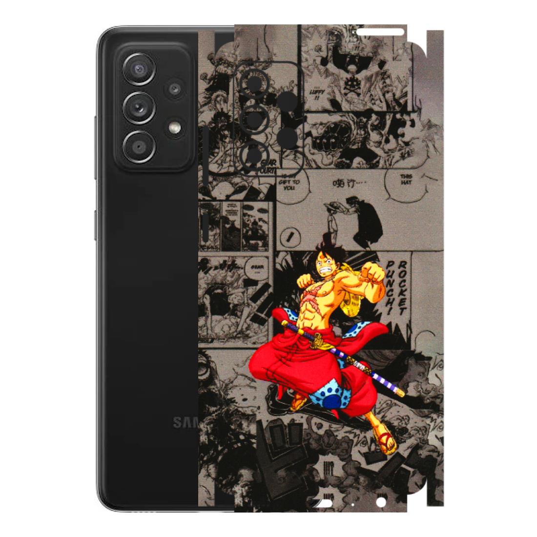 Samsung A/S Series Phone Skins (All Models) - One Piece Rocket Punch Manga - 3D Embossed Finish (L-25) Samsung Galaxy A52s (5G)