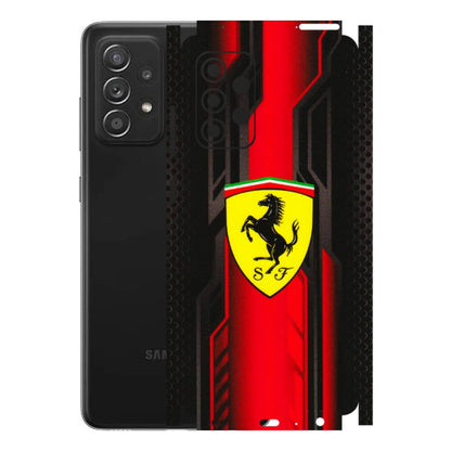 Samsung A/S Series Phone Skins (All Models) - Black Ferrari Logo - 3D Embossed Finish (L-253) Samsung Galaxy A52s (5G)