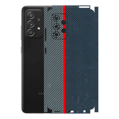 Samsung A/S Series Phone Skins (All Models) - Blue Sober Lines - 3D Embossed Finish (L-305) Samsung Galaxy A52s (5G)