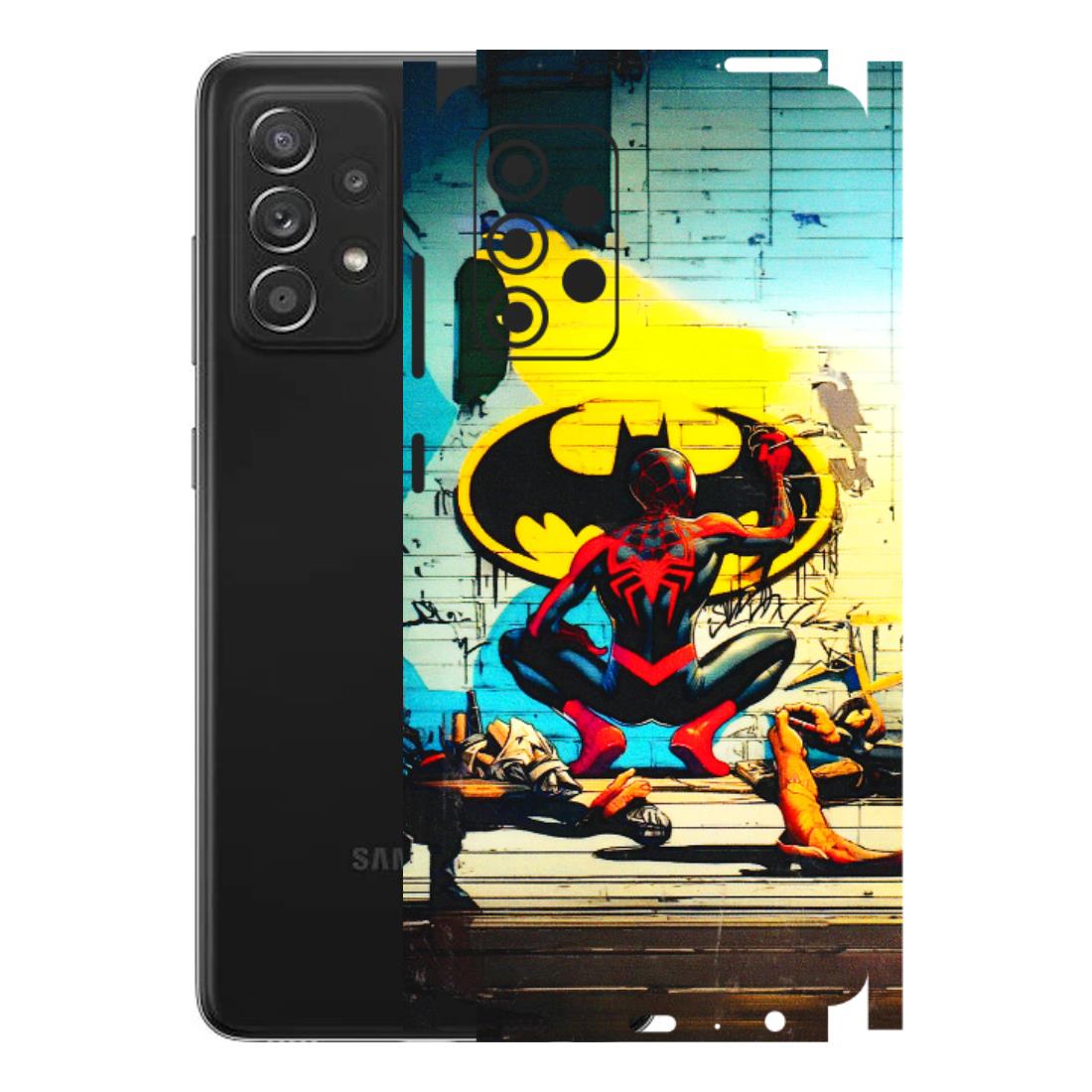 Samsung A/S Series Phone Skins (All Models) - New Spiderman Bat Logo - 3D Embossed Finish (L-309) Samsung Galaxy A52s (5G)