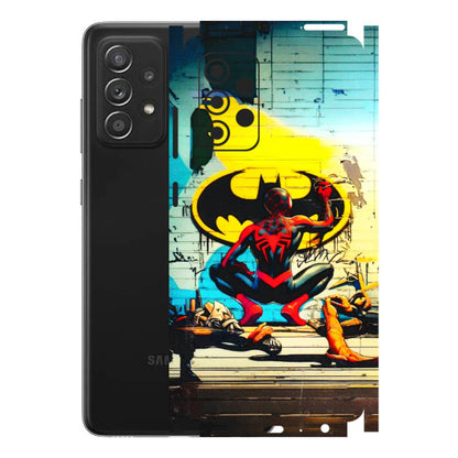 Samsung A/S Series Phone Skins (All Models) - New Spiderman Bat Logo - 3D Embossed Finish (L-309) Samsung Galaxy A52s (5G)