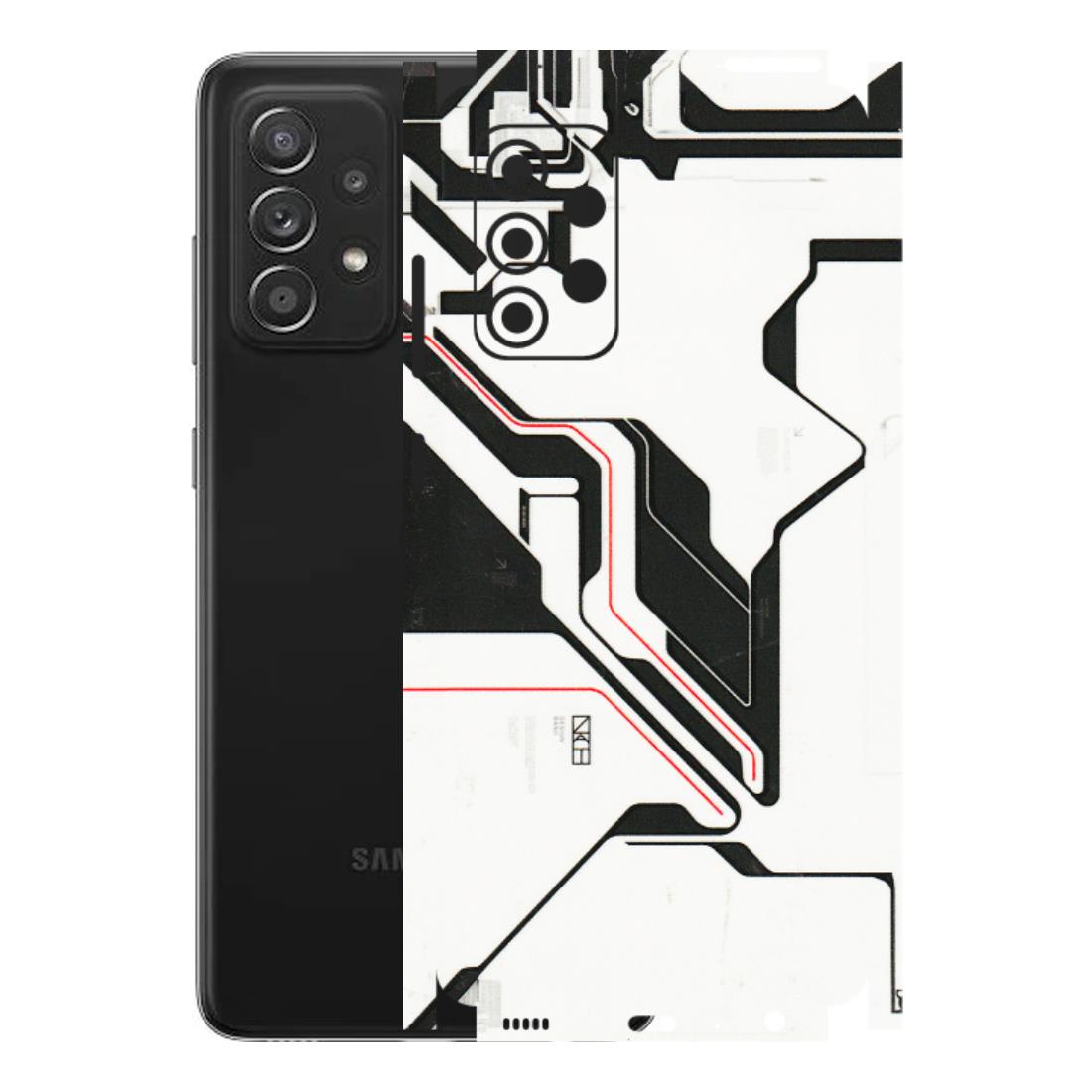 Samsung A/S Series Phone Skins (All Models) - White Techy Logo - 3D Embossed Finish (L-312) Samsung Galaxy A52s (5G)