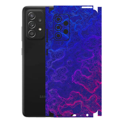 Samsung A/S Series Phone Skins (All Models) - Purple Ripples Swirl - 3D Embossed Finish (L-314) Samsung Galaxy A52s (5G)