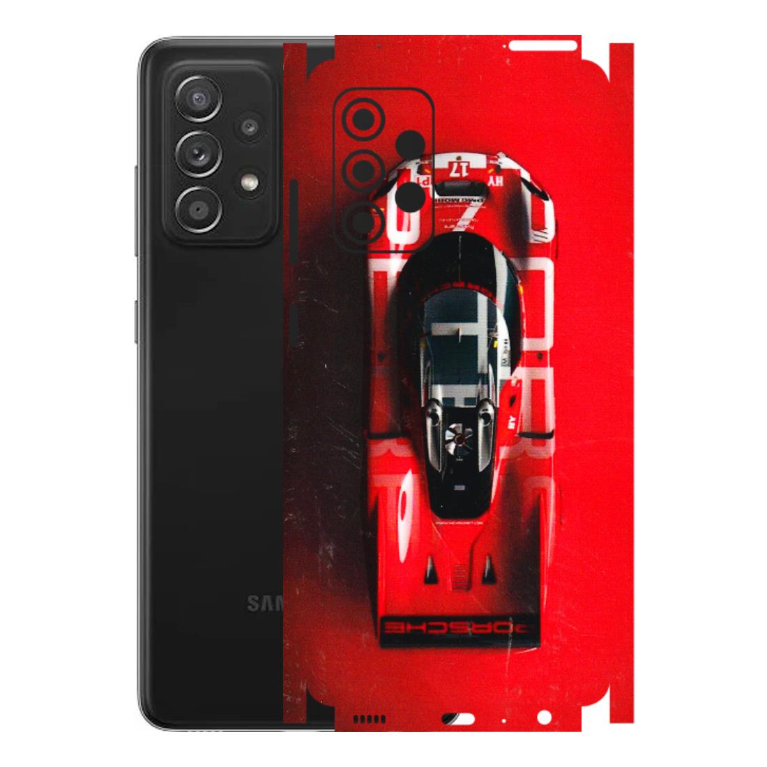 Samsung A/S Series Phone Skins (All Models) - Red Porsche Car Logo - 3D Embossed Finish (L-315) Samsung Galaxy A52s (5G)