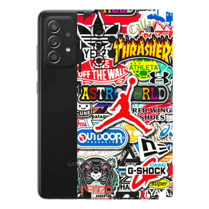 Samsung A/S Series Phone Skins (All Models) - Multi Brands Sticker Graffiti - 3D Embossed Finish (L-37) Samsung Galaxy A52s (5G)