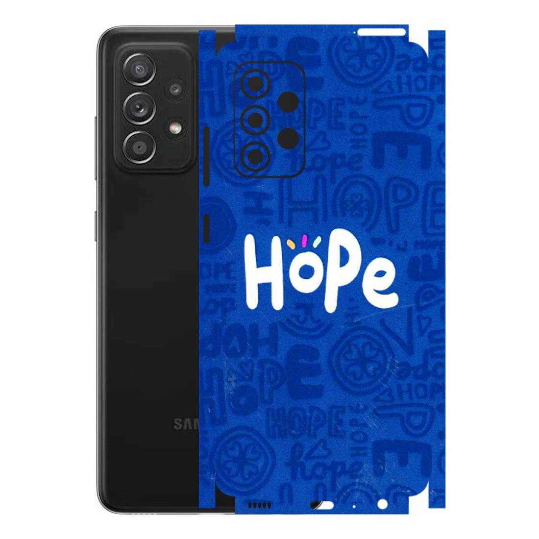 Samsung A/S Series Phone Skins (All Models) - Hope Doodles Blue - 3D Embossed Finish (L-43) Samsung Galaxy A52s (5G)