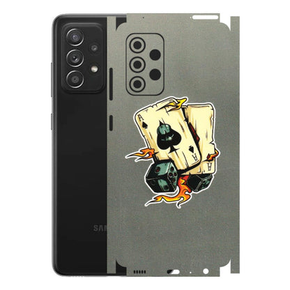 Samsung A/S Series Phone Skins (All Models) - Grey Cards Of Ace - 3D Embossed Finish (L-77) Samsung Galaxy A52s (5G)