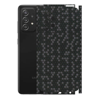 Samsung A/S Series Phone Skins (All Models) - Black Grey Honeycomb Sober - 3D Embossed Finish (L-85) Samsung Galaxy A52s (5G)