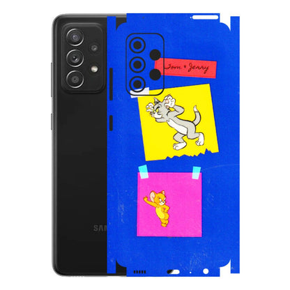 Samsung A/S Series Phone Skins (All Models) - Tom N Jerry Sticky Notes - 3D Embossed Finish (L-88) Samsung Galaxy A52s (5G)