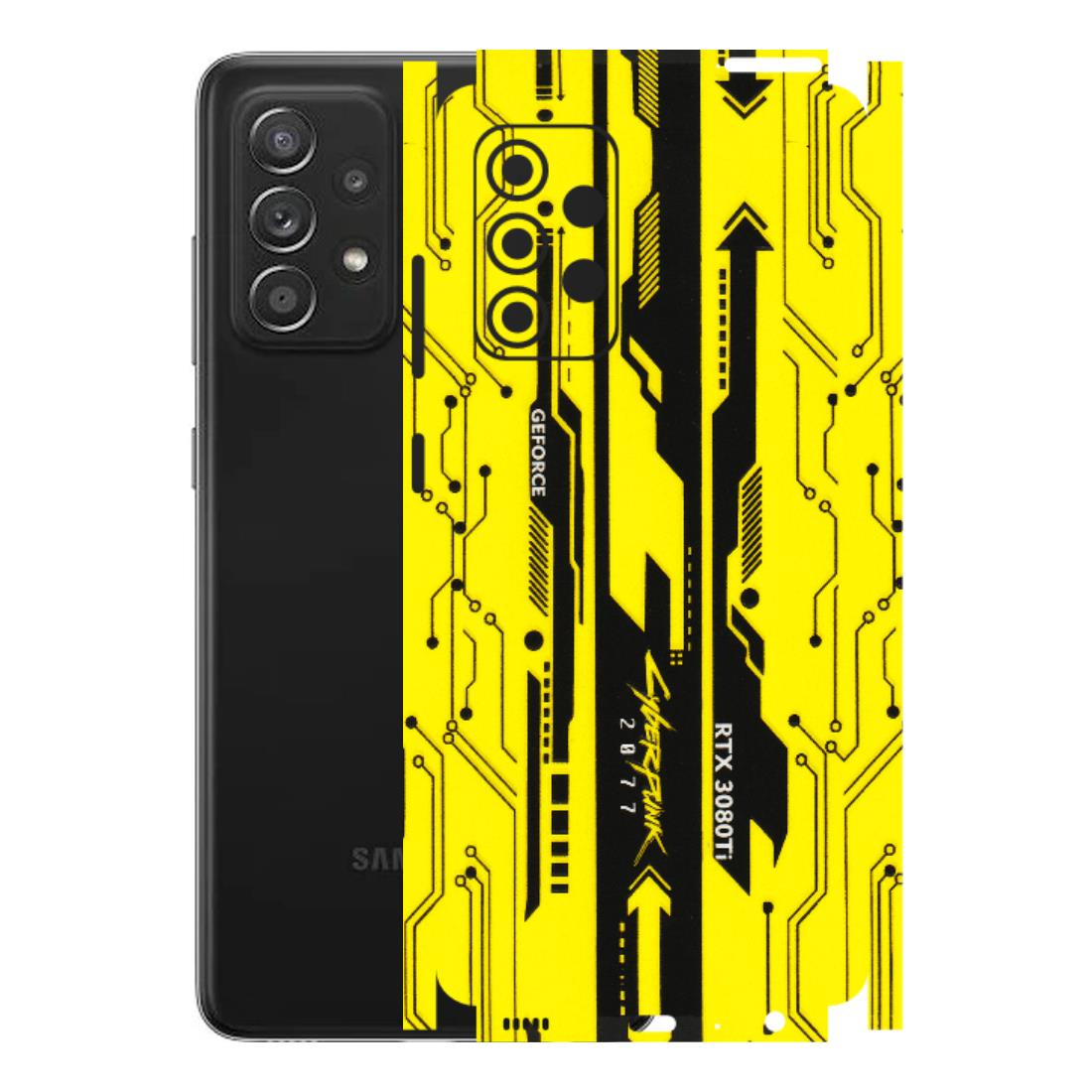Samsung A/S Series Phone Skins (All Models) - Yellow Cyberpunk - 3D Embossed Finish (L-93) Samsung Galaxy A52s (5G)