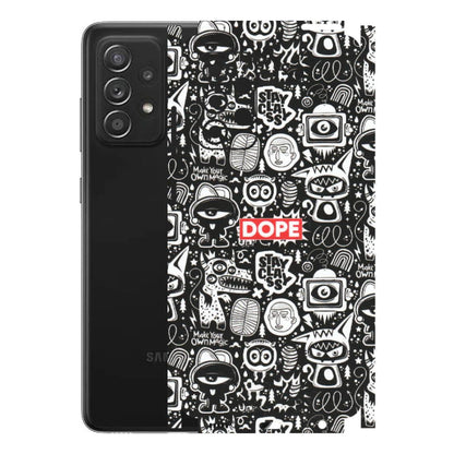 Samsung A/S Series Phone Skins (All Models) - Dope Stay Classy Black Doodles - Matte Finish (M-126) Samsung Galaxy A52s (5G)