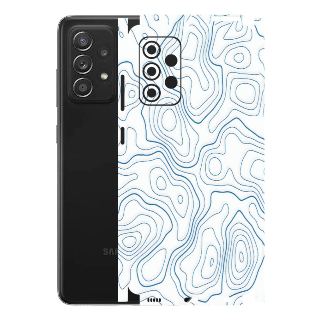 Samsung A/S Series Phone Skins (All Models) - Blue And White Swirls - Matte Finish (M-139) Samsung Galaxy A52s (5G)