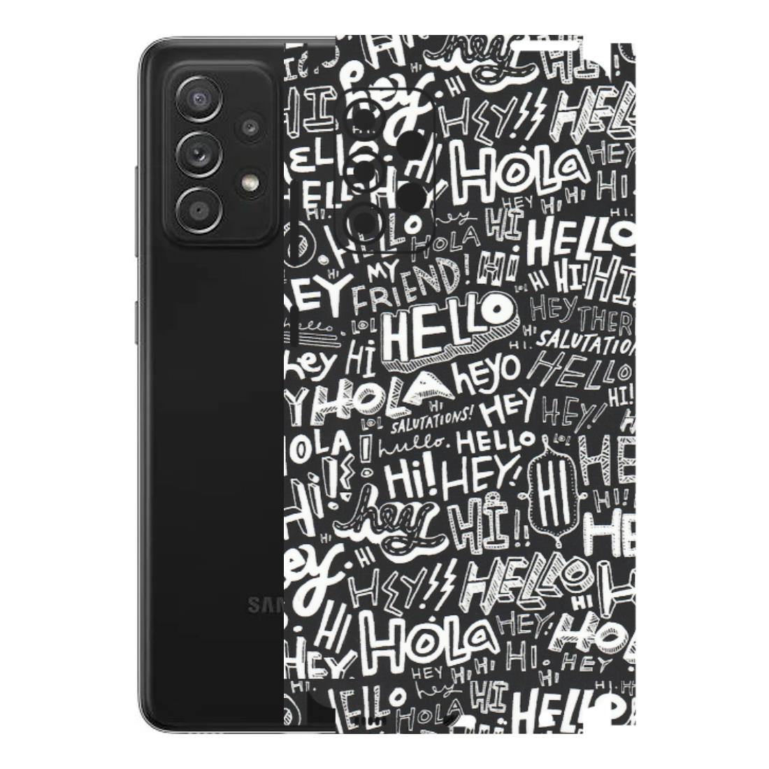 Samsung A/S Series Phone Skins (All Models) - Hi Hello Doodles - Matte Finish (M-25) Samsung Galaxy A52s (5G)