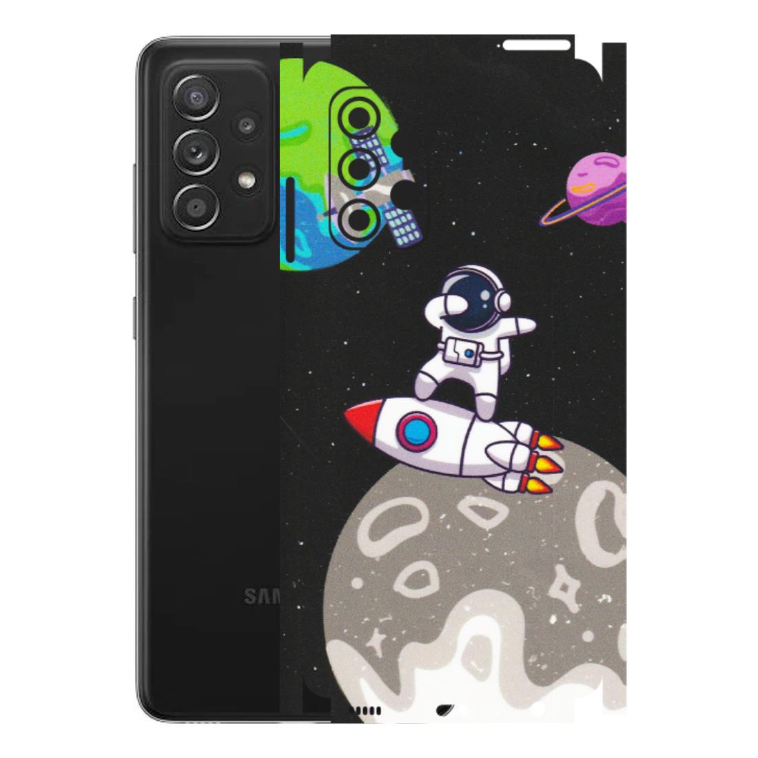 Samsung A/S Series Phone Skins (All Models) - Astronaut Vibing Toon Running - Matte Finish (M-39) Samsung Galaxy A52s (5G)