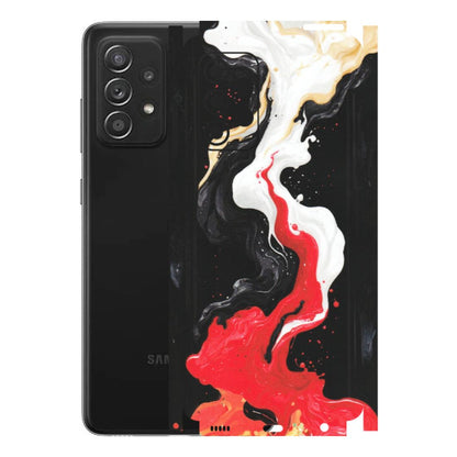 Samsung A/S Series Phone Skins (All Models) - Black Red White Paint Splash Fusion - Matte Finish (M-56) Samsung Galaxy A52s (5G)