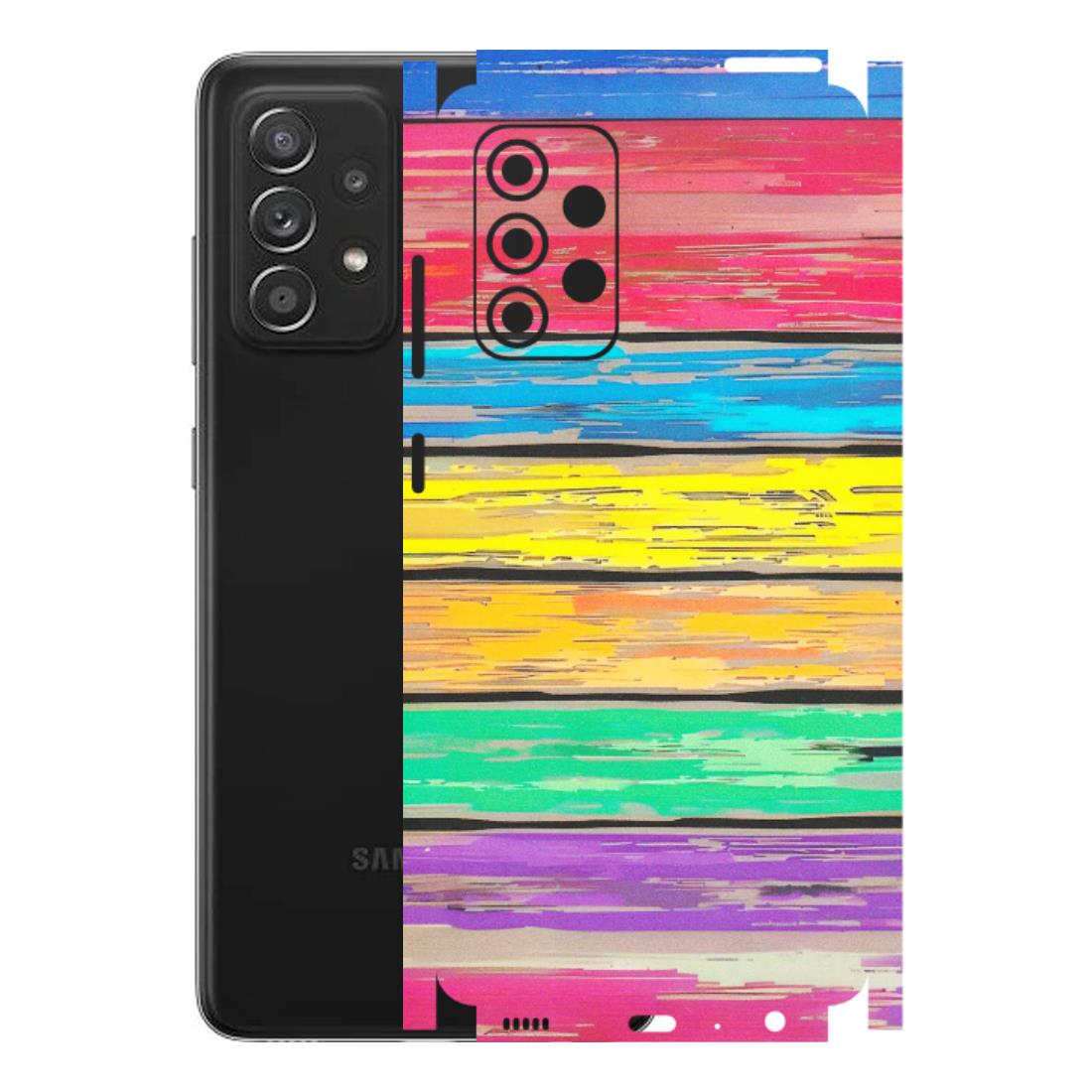 Samsung A/S Series Phone Skins (All Models) - Multi Colour Wooden Wall - Matte Finish (M-96) Samsung Galaxy A52s (5G)