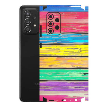 Samsung A/S Series Phone Skins (All Models) - Multi Colour Wooden Wall - Matte Finish (M-96) Samsung Galaxy A52s (5G)