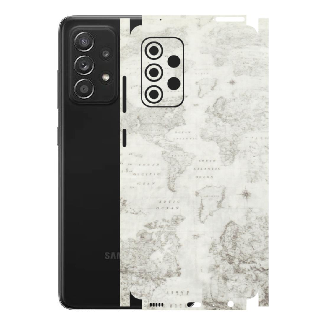 Samsung A/S Series Phone Skins (All Models) - World Travel Map - Transparent Finish (T-04) Samsung Galaxy A52s (5G)