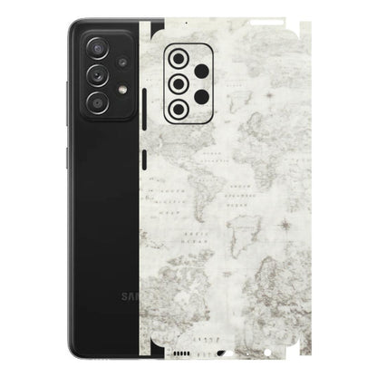 Samsung A/S Series Phone Skins (All Models) - World Travel Map - Transparent Finish (T-04) Samsung Galaxy A52s (5G)