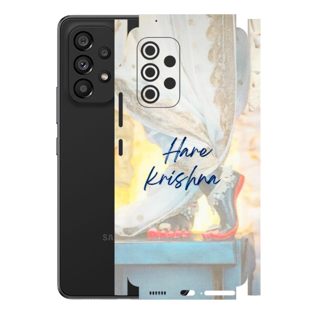 Samsung M/F/Note/Flip and C Phone Skins (All Models) - Hare Krishna - 3D Embossed Finish (L-03) Samsung Galaxy A53 (5G)