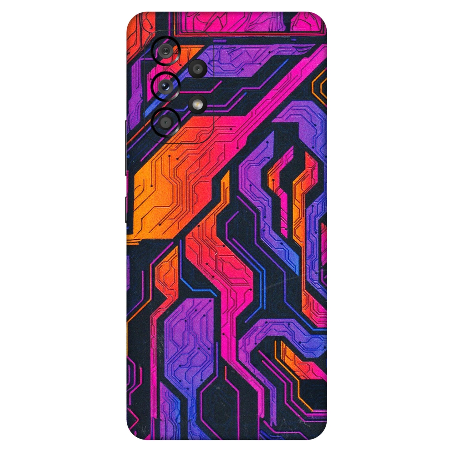 Samsung M/F/Note/Flip and C Phone Skins (All Models) - Tech Circuits Futuristic - 3D Embossed Finish (L-07) Samsung Galaxy A53 (5G)